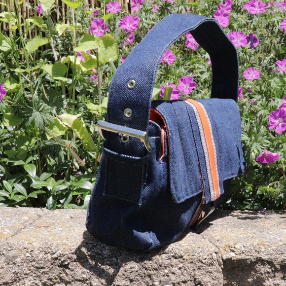🌏 Vintage Y2k Denim Shoulder Bag - Picture 5 of 13